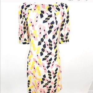 Marni Geometric Silk Pattern Crepe Dress